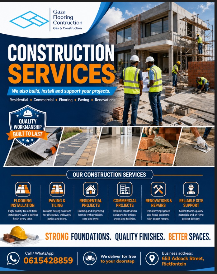 Construction services on site