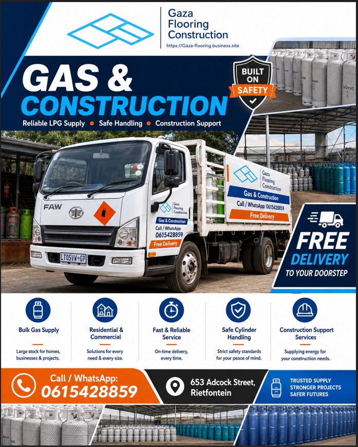 Gas & Construction free delivery truck